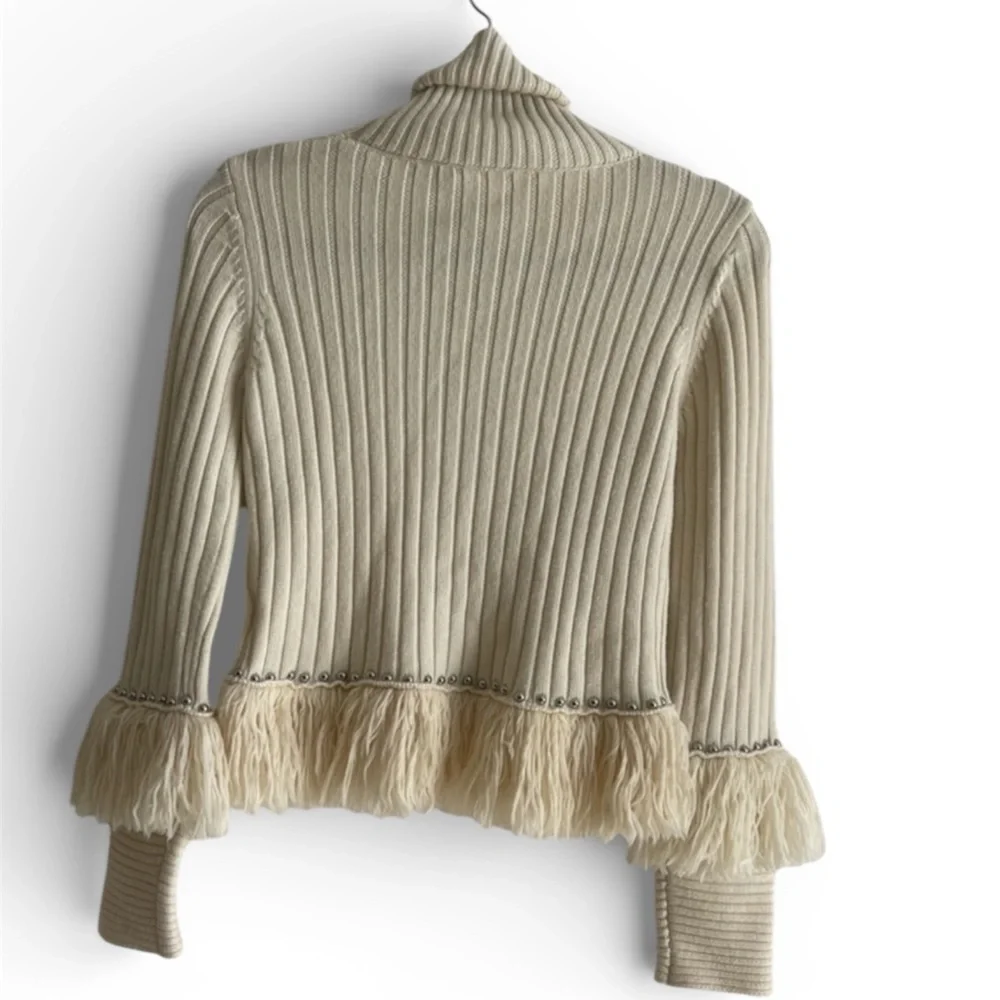 Jonathan Simkhai Cream Ribbed Turtleneck 

Skirt and sweater 100% Merino wool - Picture 12 of 16